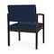 Lesro Lenox Wood Wide Guest Chair Wood Frame, Mocha, MD Ink Upholstery LW1201 - alternate 2